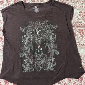 Rock & Republic Dark Brown Graphic Tee